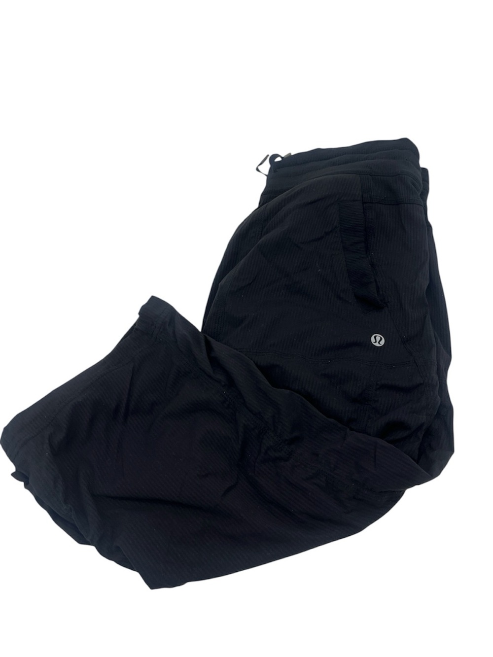 lululemon athletica black athletic pants with logo size 4